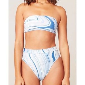 L*space Frenchi bottoms Beach Wave top Marble NWT!